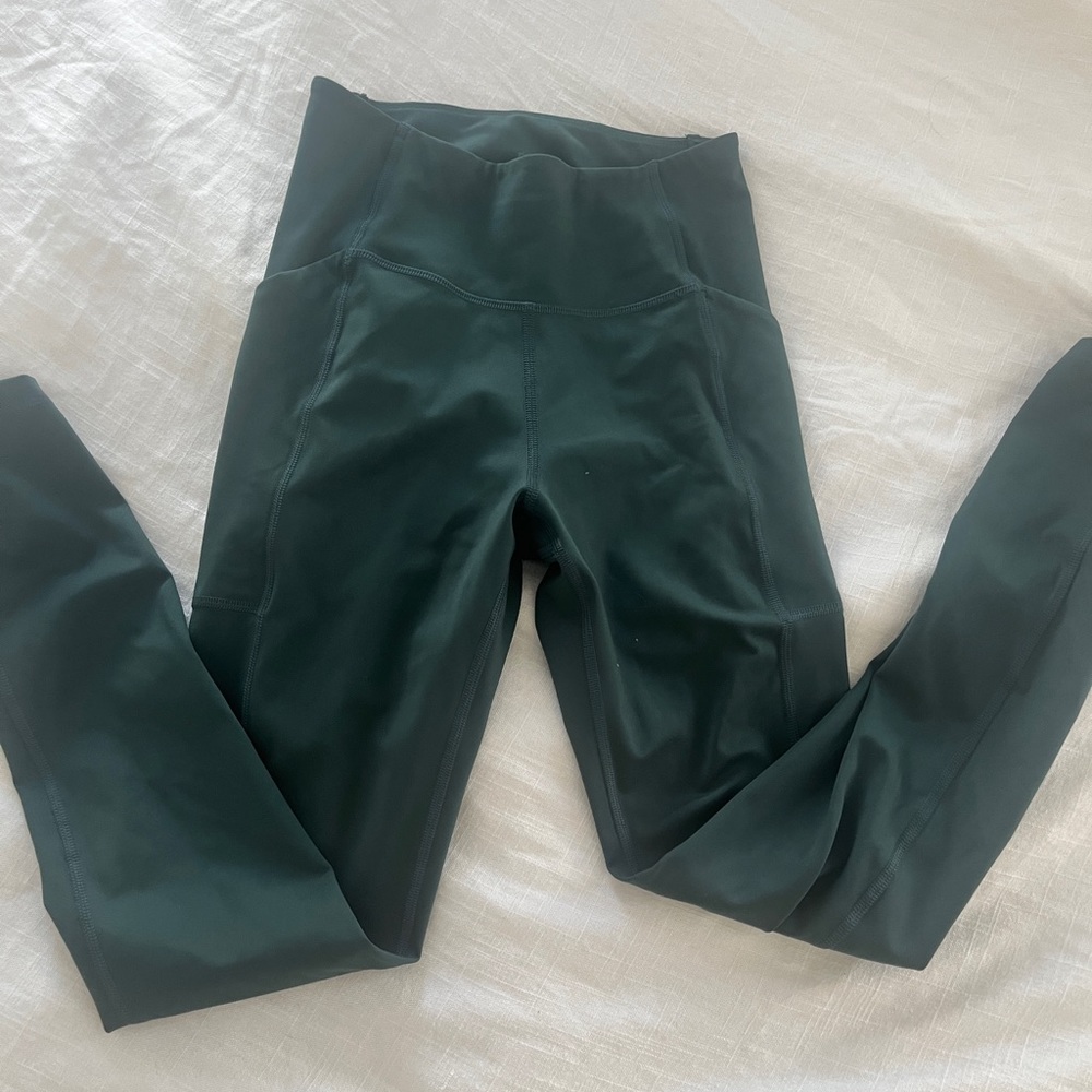 girlfriend collective hunter green leggings